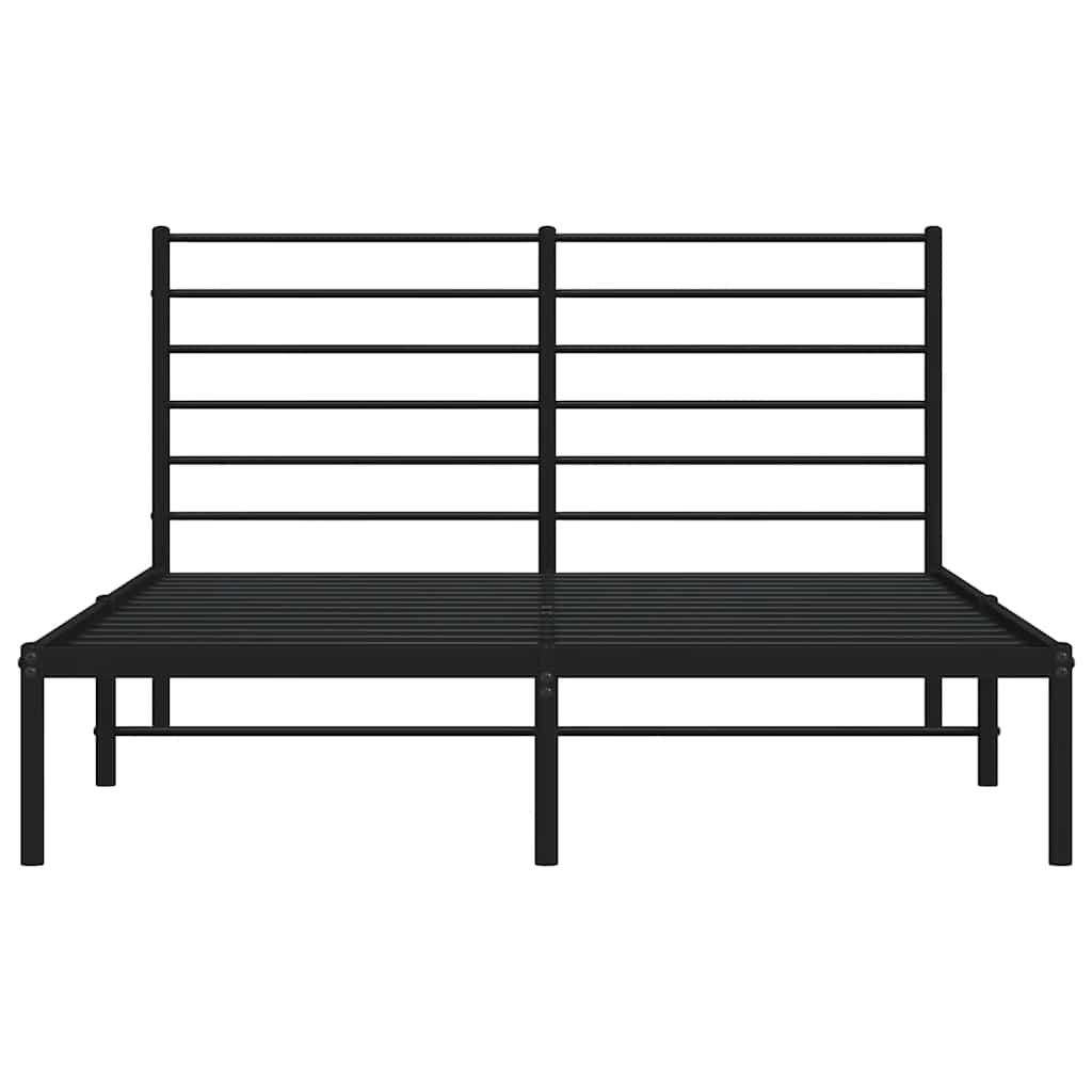sengeramme med sengegavl 120x190 cm metal sort
