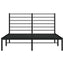 sengeramme med sengegavl 140x190 cm metal sort