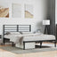 sengeramme med sengegavl 140x200 cm metal sort
