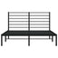 sengeramme med sengegavl 140x200 cm metal sort