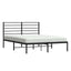 sengeramme med sengegavl 150x200 cm metal sort