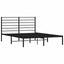 sengeramme med sengegavl 160x200 cm metal sort