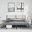 sengeramme med sengegavl 193x203 cm metal sort