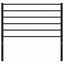 udskiftningsgavl 107 cm metal sort