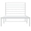 sengeramme med sengegavl 90x190 cm metal hvid
