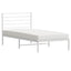 sengeramme med sengegavl 90x200 cm metal hvid