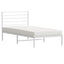 sengeramme med sengegavl 100x190 cm metal hvid
