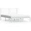 sengeramme med sengegavl 120x200 cm metal hvid