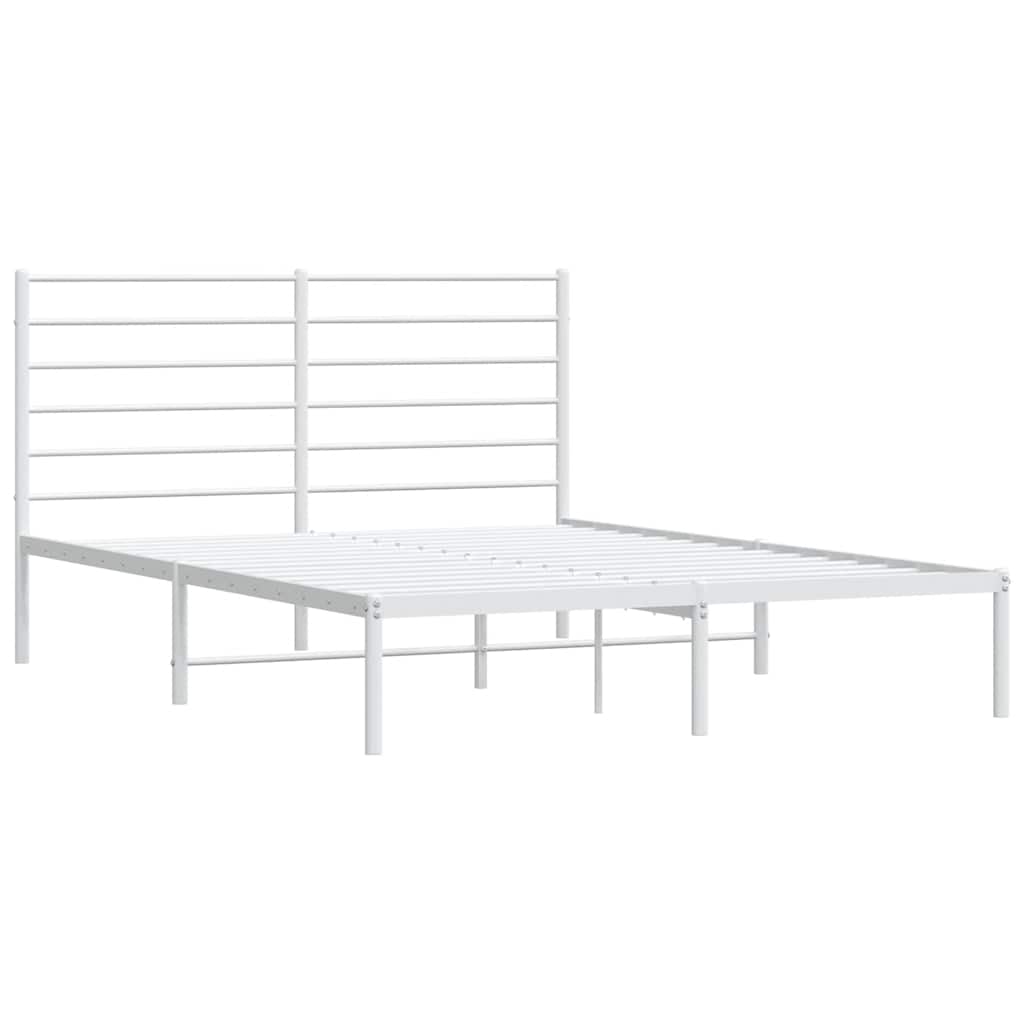 sengeramme med sengegavl 120x200 cm metal hvid