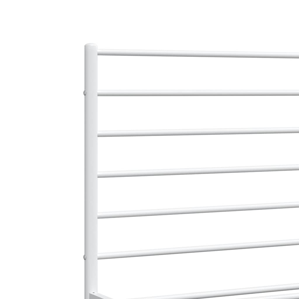 sengeramme med sengegavl 120x200 cm metal hvid