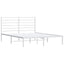 sengeramme med sengegavl 140x190 cm metal hvid