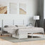 sengeramme med sengegavl 140x190 cm metal hvid