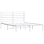 sengeramme med sengegavl 140x200 cm metal hvid