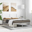 sengeramme med sengegavl 140x200 cm metal hvid