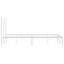 sengeramme med sengegavl 140x200 cm metal hvid