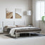 sengeramme med sengegavl 183x213 cm metal hvid
