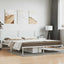 sengeramme med sengegavl 200x200 cm metal hvid