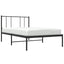 sengeramme med sengegavl 100x190 cm metal sort