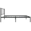 sengeramme med sengegavl 100x200 cm metal sort