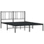 sengeramme med sengegavl 120x190 cm metal sort