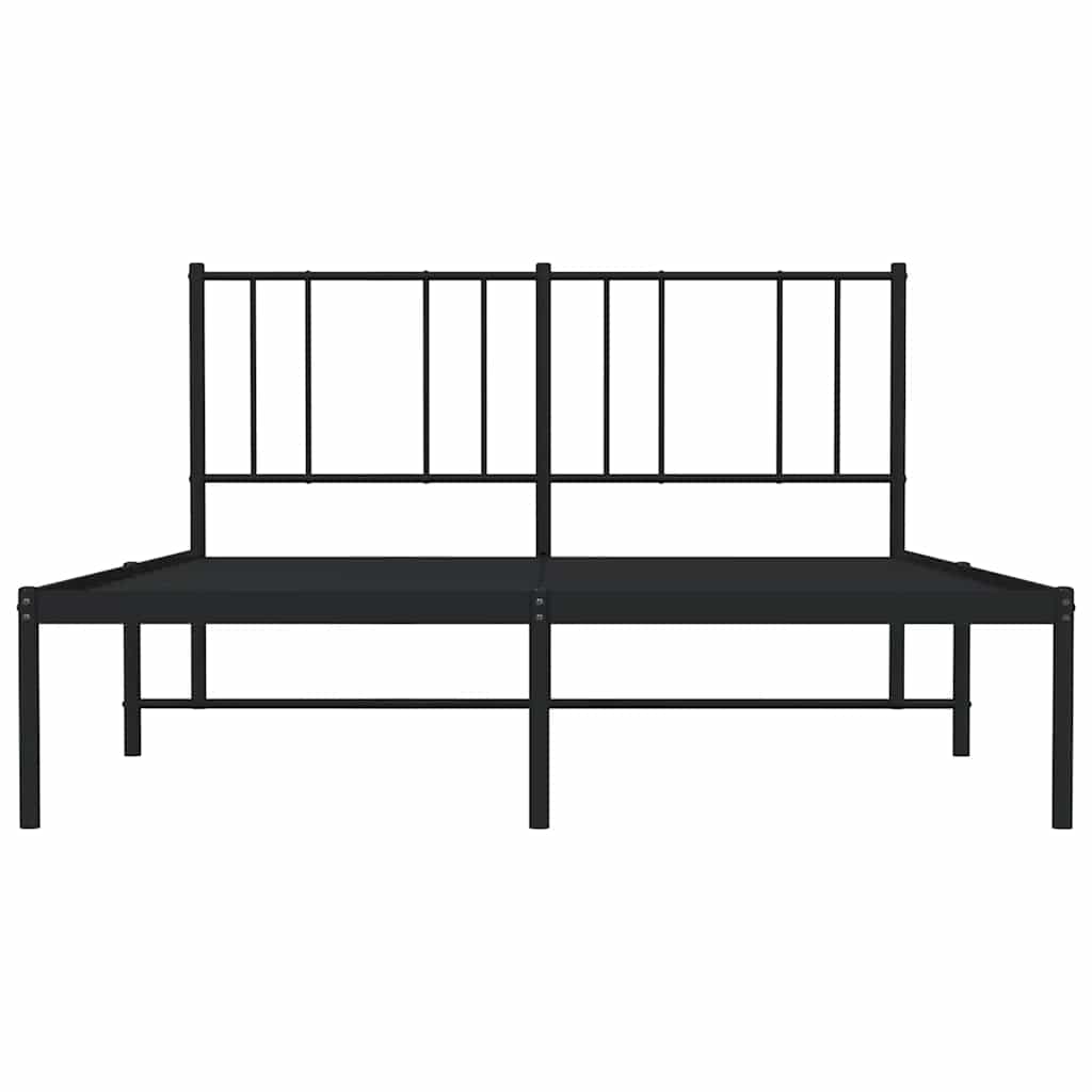 sengeramme med sengegavl 120x190 cm metal sort
