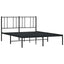 sengeramme med sengegavl 120x200 cm metal sort