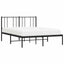 sengeramme med sengegavl 120x200 cm metal sort
