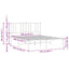 sengeramme med sengegavl 120x200 cm metal sort