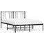 sengeramme med sengegavl 140x190 cm metal sort