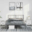 sengeramme med sengegavl 150x200 cm metal sort