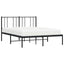 sengeramme med sengegavl 150x200 cm metal sort