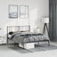 sengeramme med sengegavl 150x200 cm metal sort