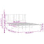 sengeramme med sengegavl 160x200 cm metal sort