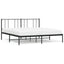 sengeramme med sengegavl 180x200 cm metal sort