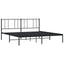 sengeramme med sengegavl 180x200 cm metal sort