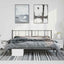 sengeramme med sengegavl 183x213 cm metal sort