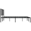 sengeramme med sengegavl 183x213 cm metal sort