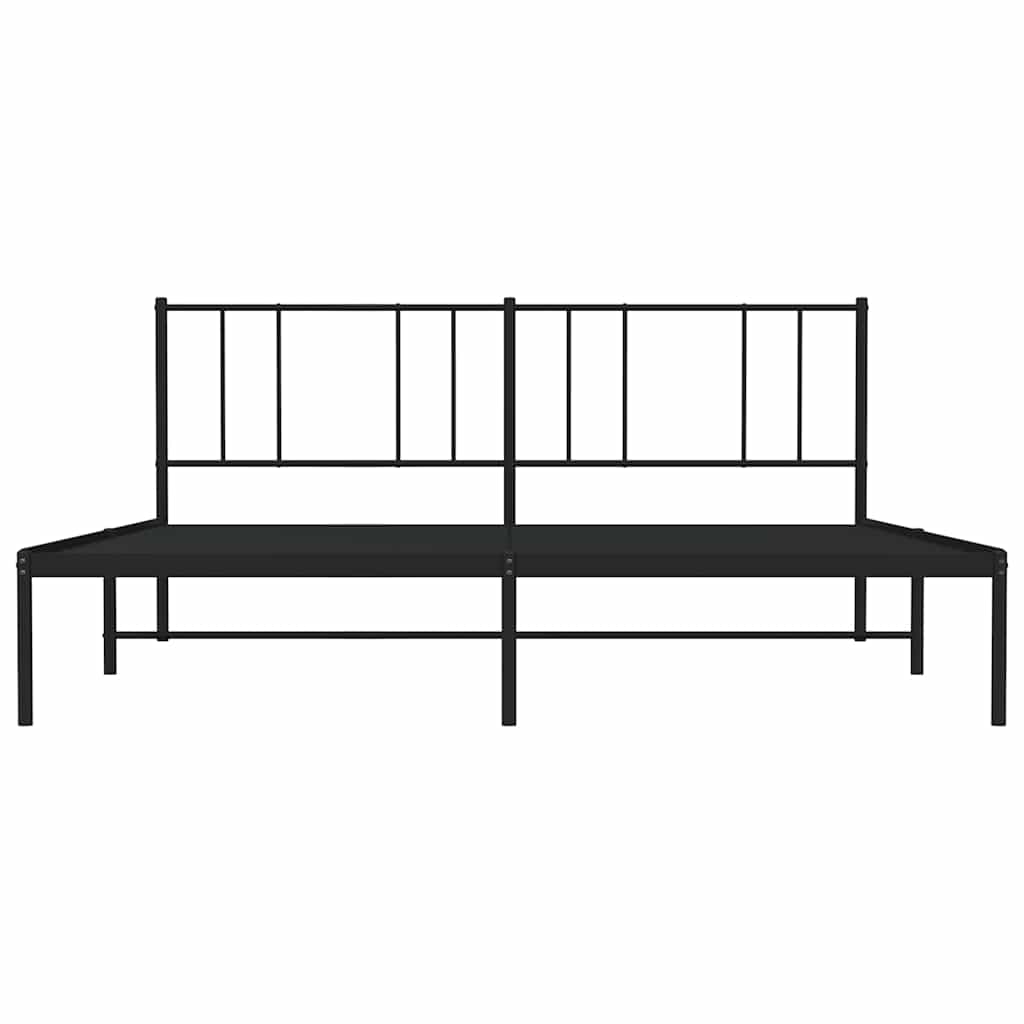 sengeramme med sengegavl 193x203 cm metal sort