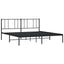 sengeramme med sengegavl 200x200 cm metal sort