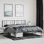 sengeramme med sengegavl 200x200 cm metal sort