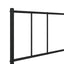 sengeramme med sengegavl og fodgærde 75x190 cm metal sort