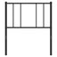 udskiftningsgavl 100 cm metal sort