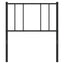 udskiftningsgavl 107 cm metal sort
