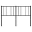 udskiftningsgavl 135 cm metal sort