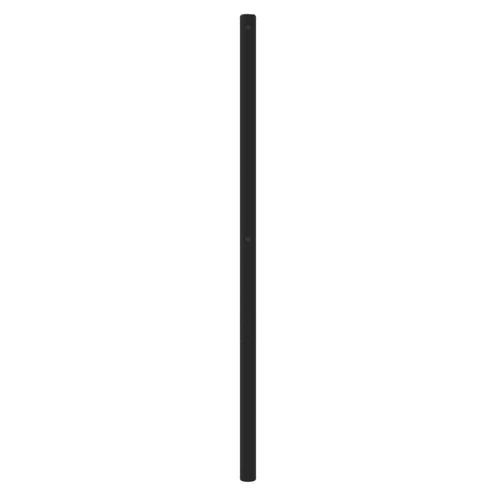 udskiftningsgavl 135 cm metal sort