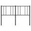 udskiftningsgavl 150 cm metal sort