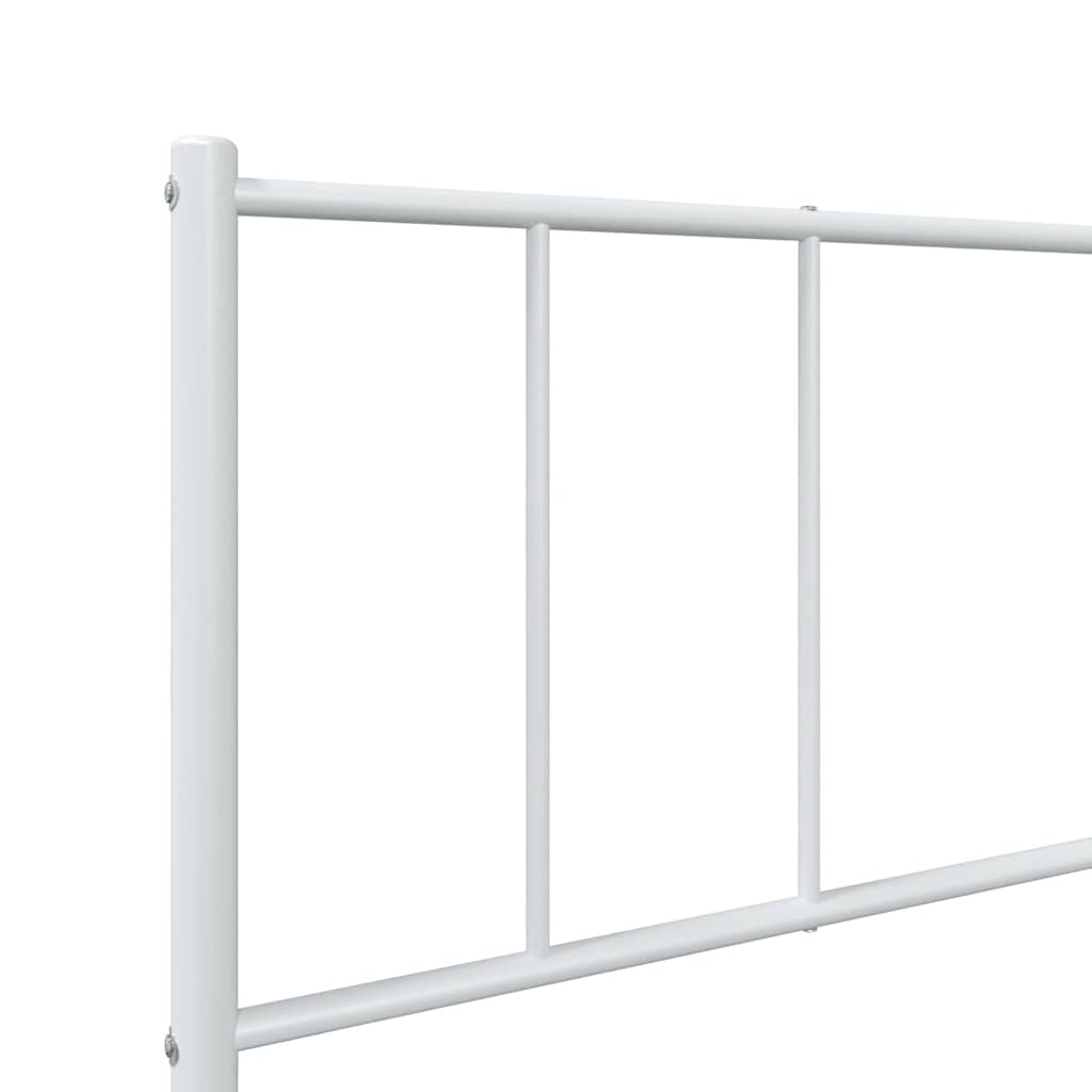 sengeramme uden madras med hovedgærde 75x190 cm hvid