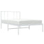 sengeramme med sengegavl 80x200 cm metal hvid