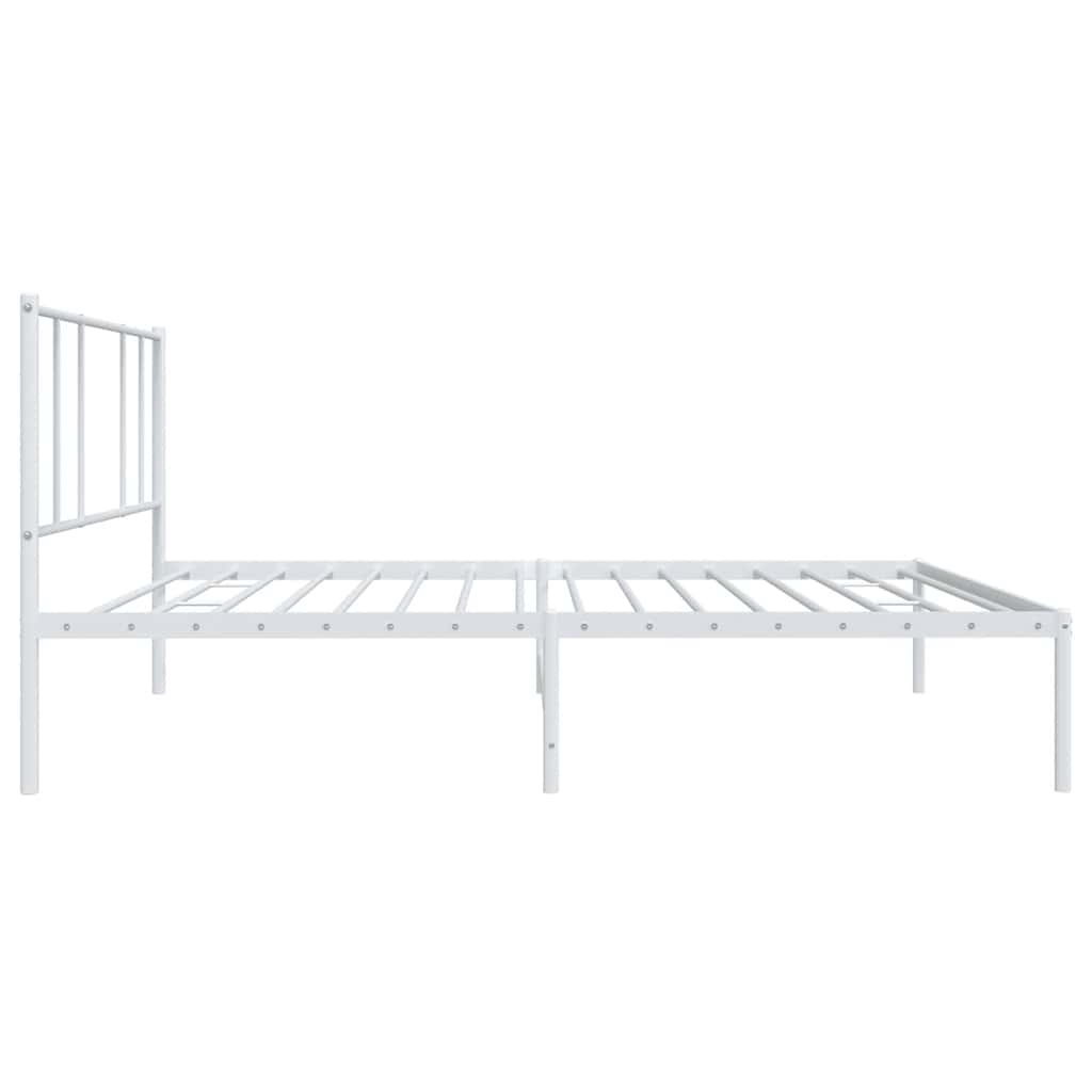 sengeramme med sengegavl 80x200 cm metal hvid