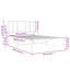 sengeramme med sengegavl 80x200 cm metal hvid